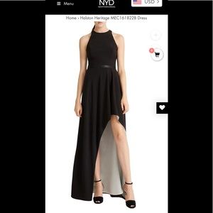 Halston Heritage Dress Colorblock Gown